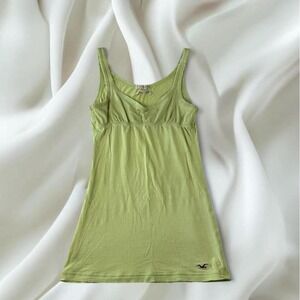 Hollister green babydoll cami tank top y2k mcbling preppy fairy